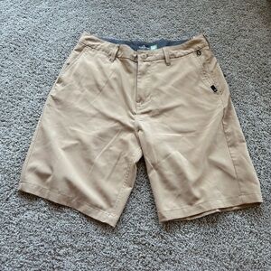 Men's Quicksilver Amphibian Hybrid Shorts Size 30 Khaki Tan